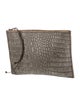 B.May Embossed Leather Clutch