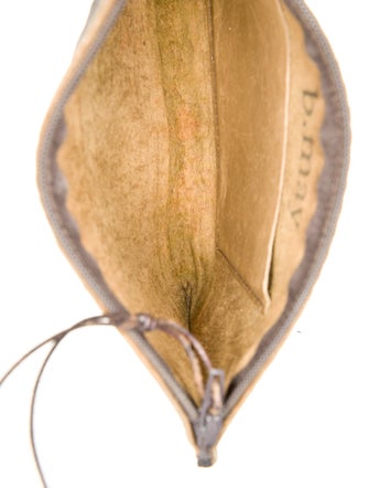 B.May Embossed Leather Clutch