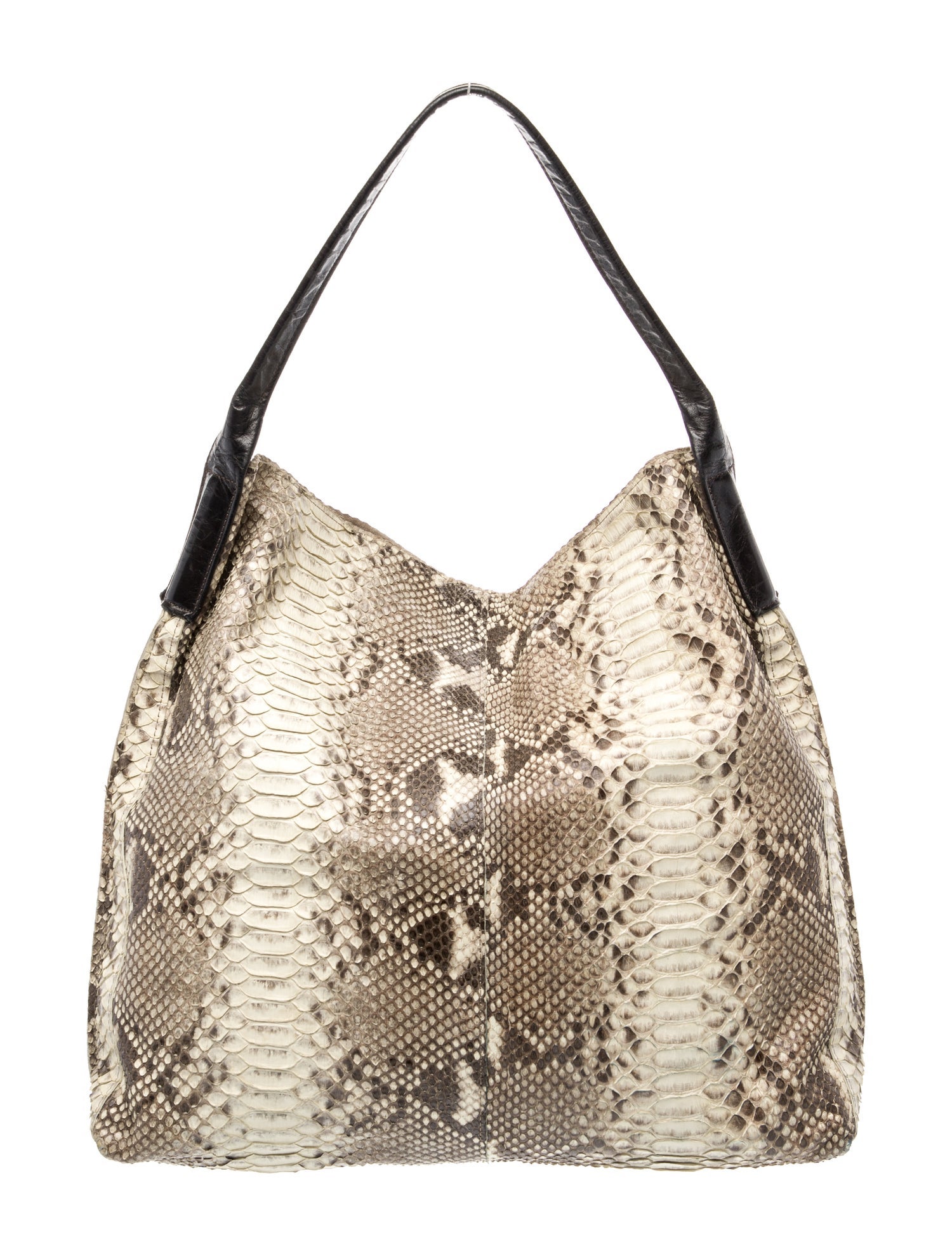 B.May Snakeskin Shoulder Bag
