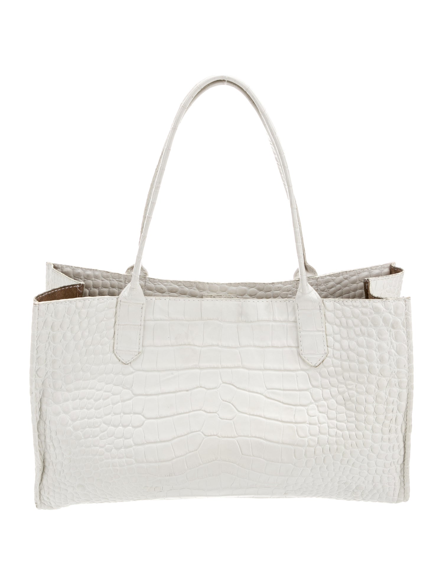 B.May Embossed Leather Tote