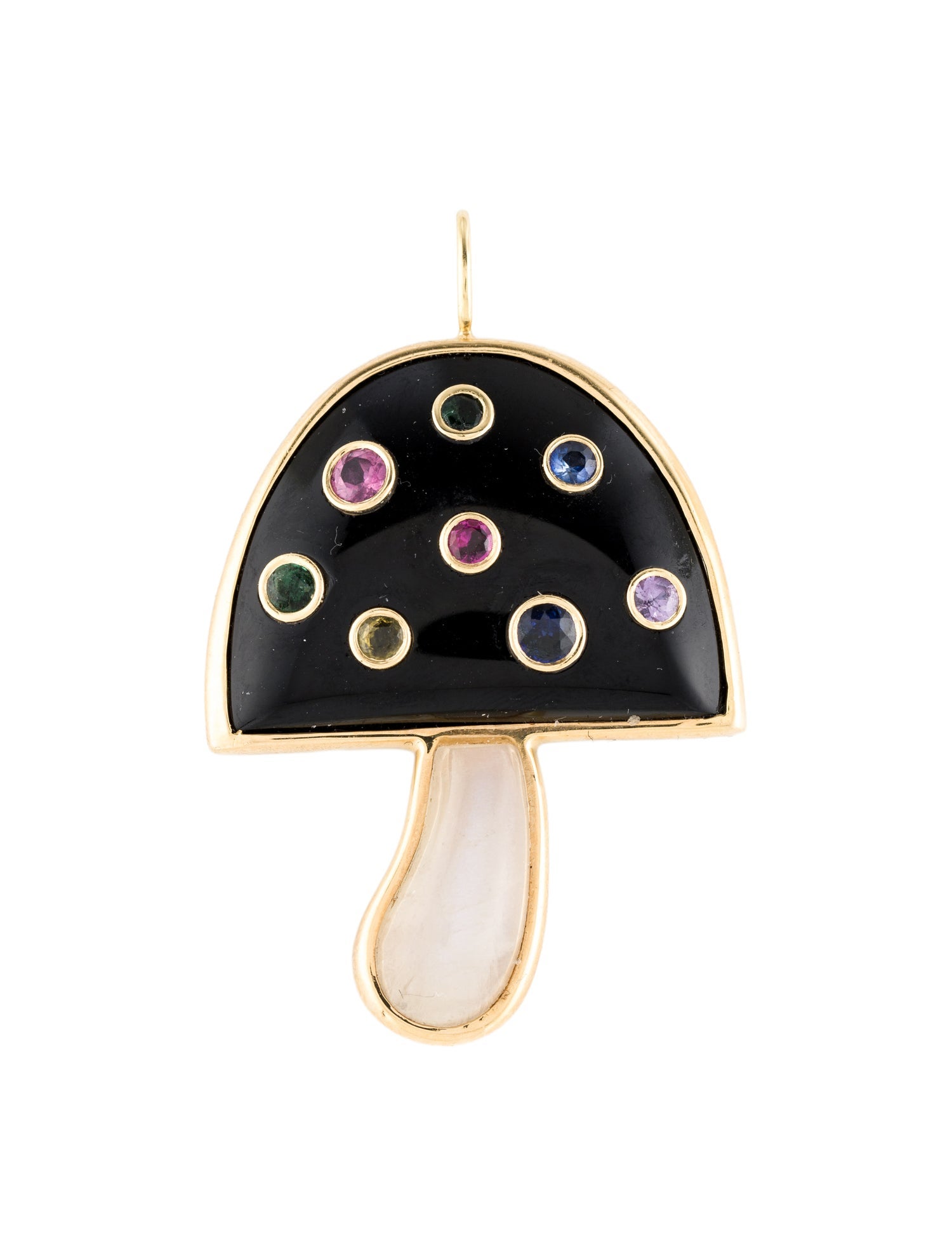 Brent Neale 18K Mutlistone Magic Mushroom Pendant