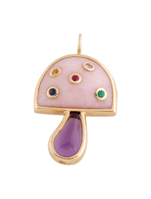 Brent Neale 18K Multistone Small Magic Mushroom Pendant