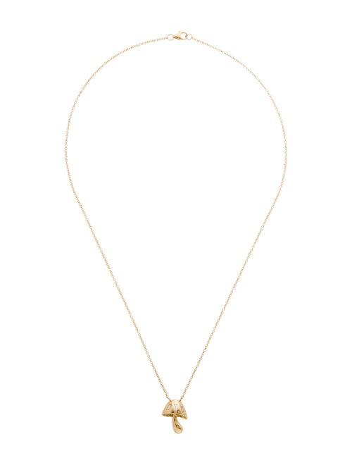 Brent Neale 18K Diamond Mini Magic Mushroom Pendant Necklace