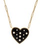 Brent Neale 18K Pearl, Diamond & Onyx Puffy Heart Pendant Necklace