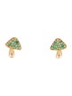 Brent Neale 18K Emerald Micro Mushroom Stud Earrings