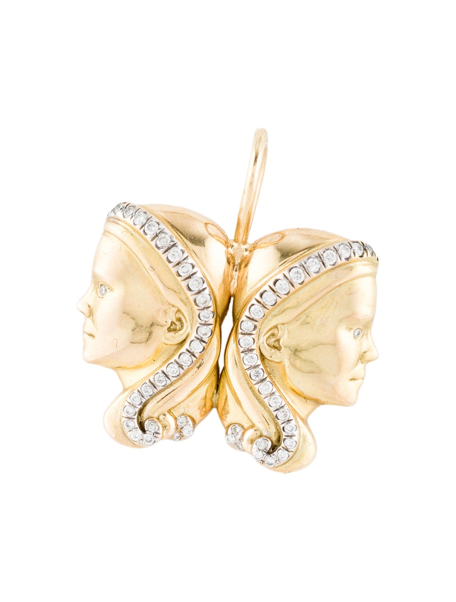 Brent Neale 18K Diamond Gemini Pendant