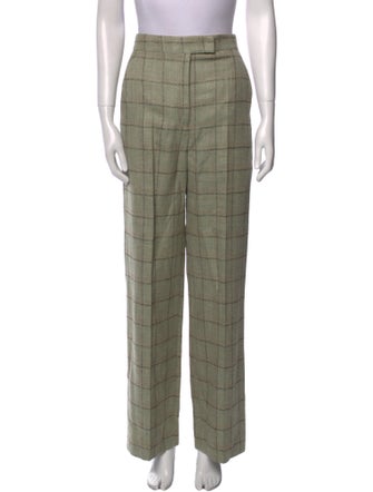 Boontheshop Plaid Print Wide Leg Pants