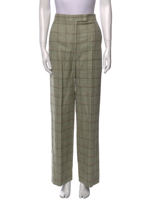 Boontheshop Plaid Print Wide Leg Pants