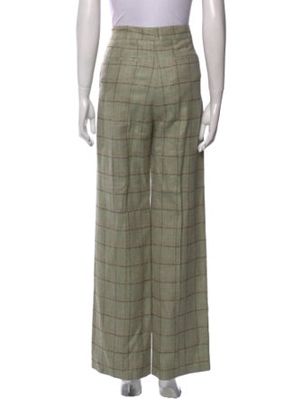 Boontheshop Plaid Print Wide Leg Pants