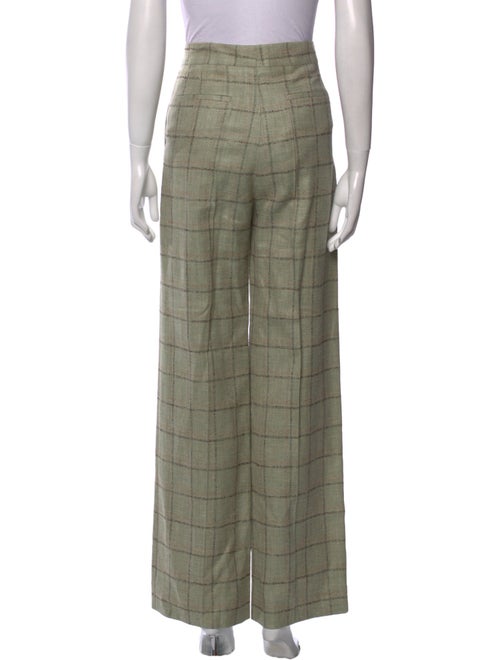 Boontheshop Plaid Print Wide Leg Pants