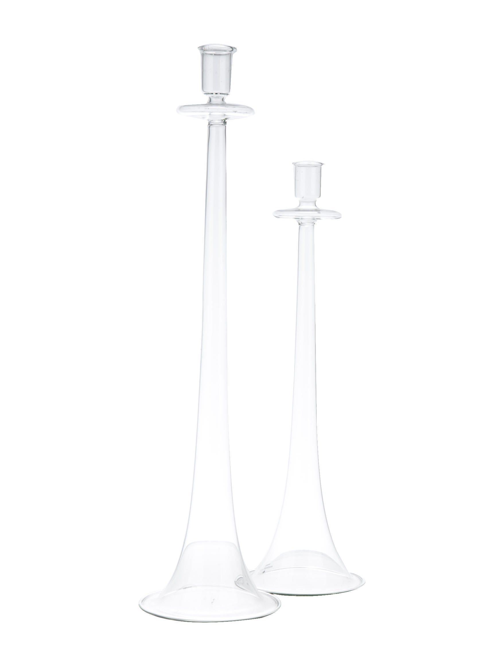 Roche Bobois Les Héritiers x Set of Crystal Candlesticks