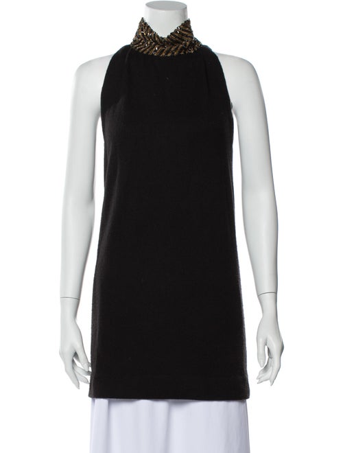 Bob Mackie Vintage Mock Neck Sweater Black