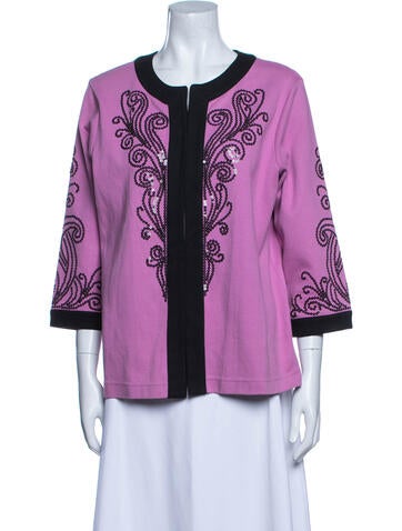 Bob Mackie Jackets Wearable Art Printed Evening Jacket M