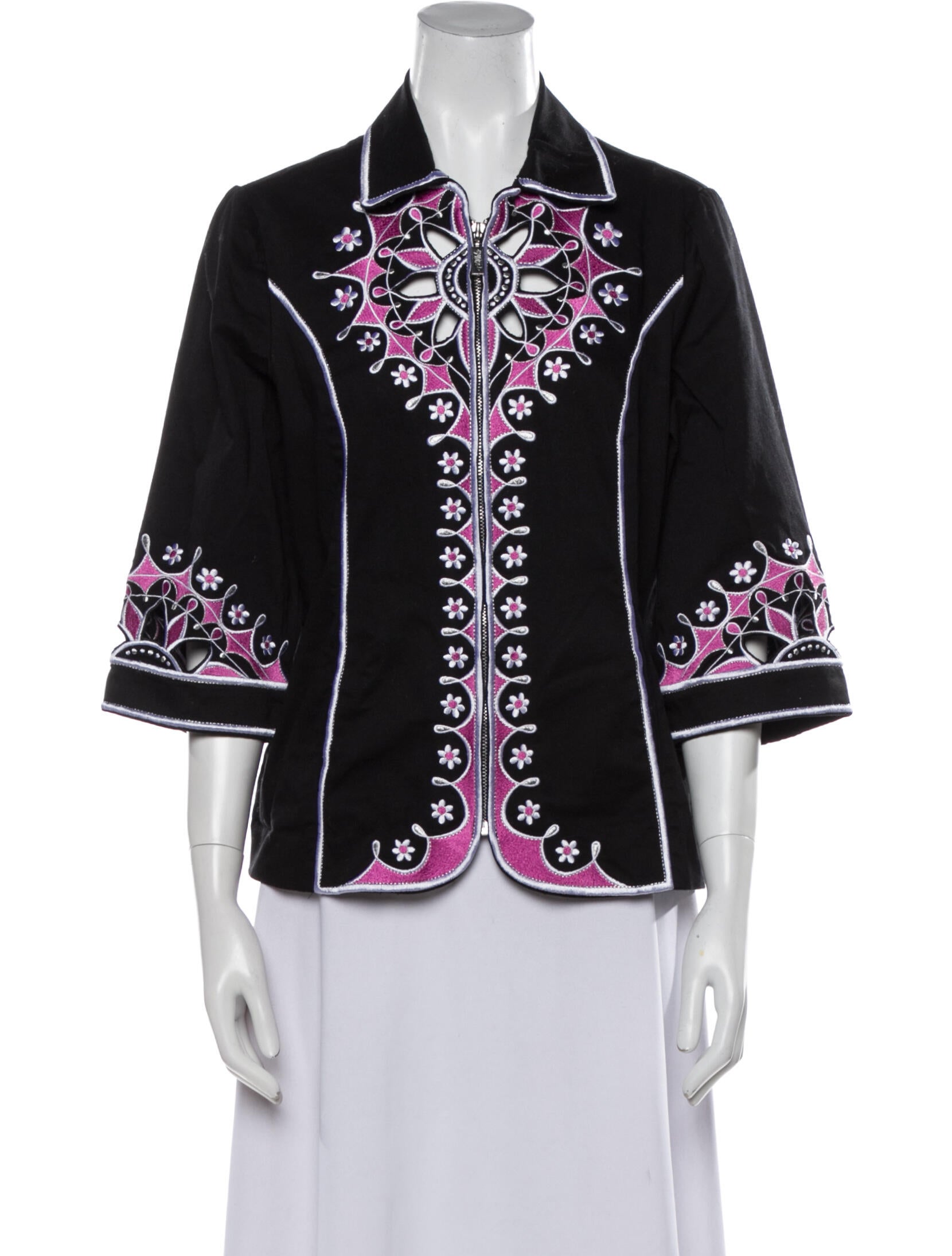 Bob Mackie Floral Print Evening Jacket