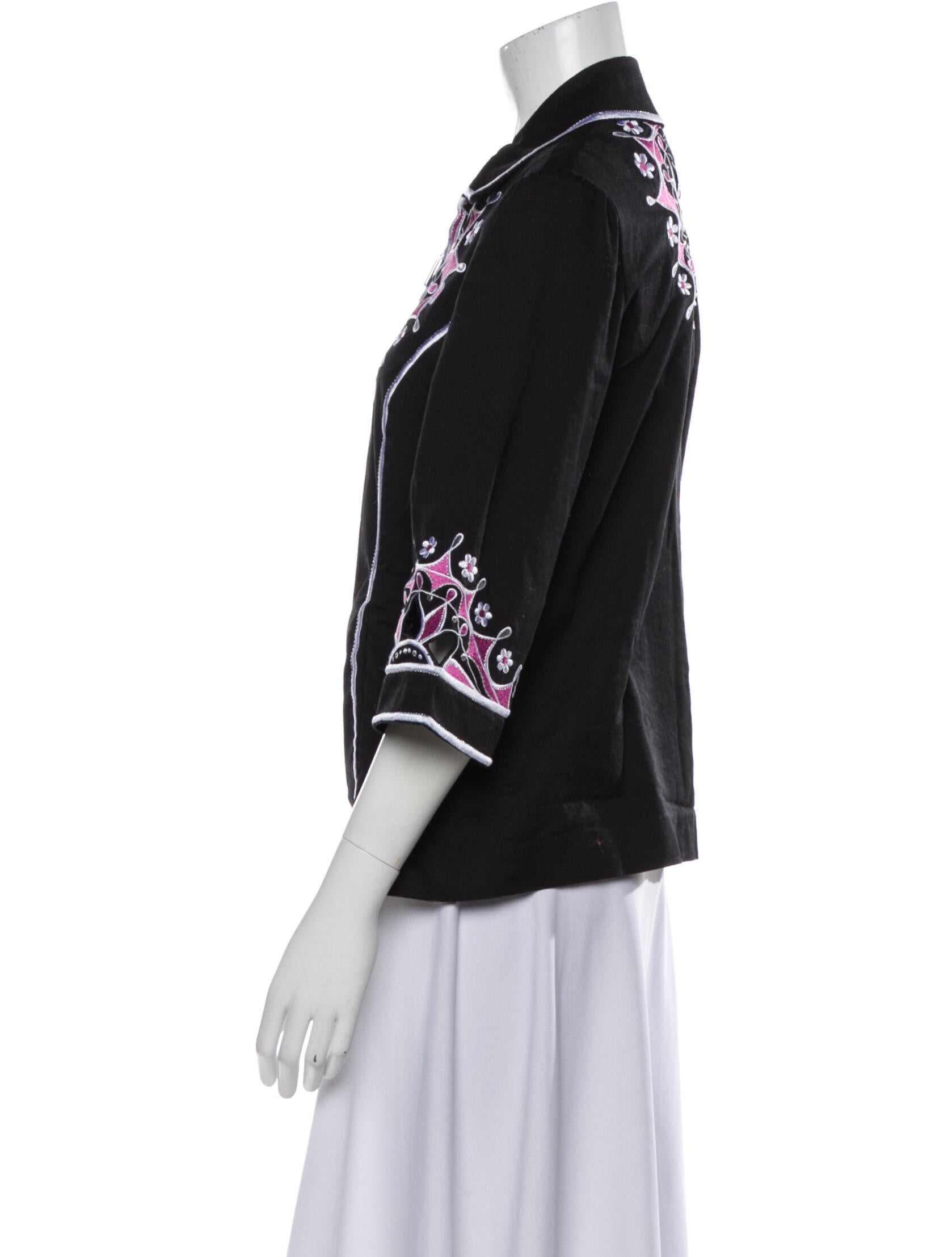 Bob Mackie Floral Print Evening Jacket