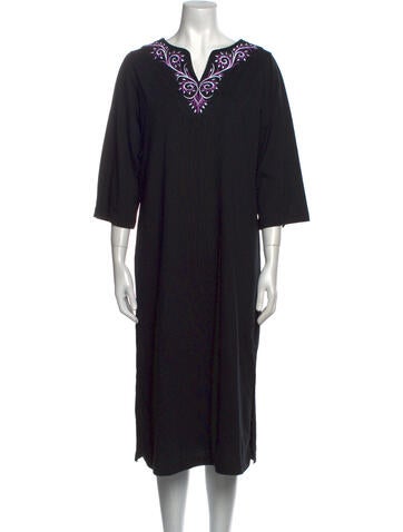 Bob Mackie Dresses V-Neck Midi Length Dress XS