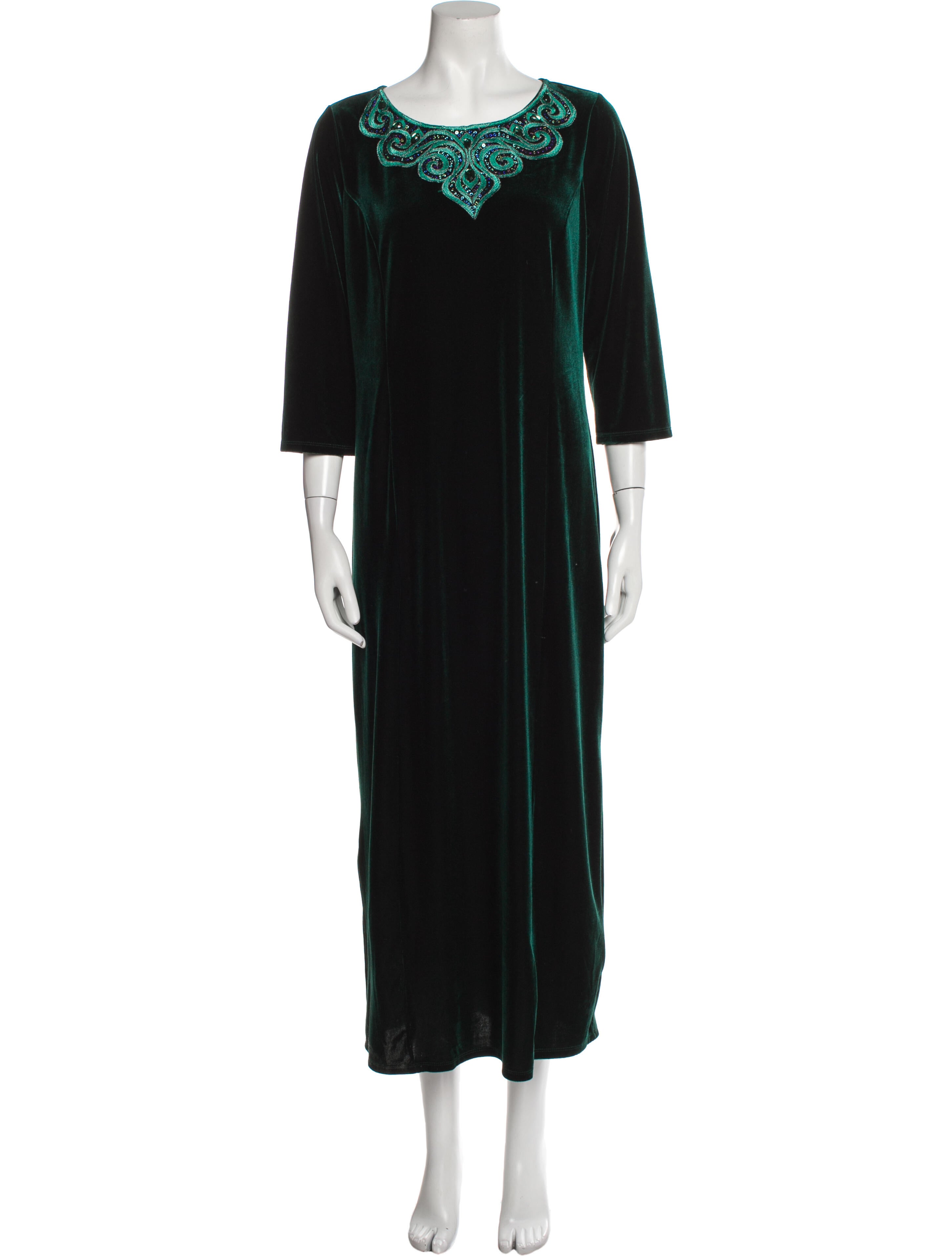 Bob Mackie Scoop Neck Long Dress