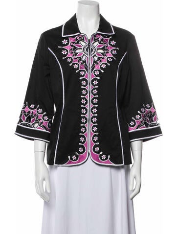 Bob Mackie Jackets Floral Print Evening Jacket S