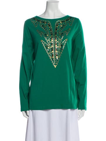 Bob Mackie Tops Bateau Neckline Long Sleeve Tunic S