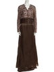 Bob Mackie V-Neck Long Dress