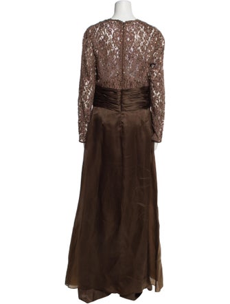 Bob Mackie V-Neck Long Dress