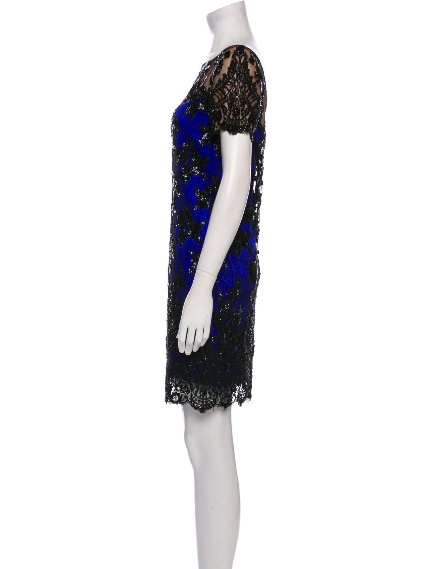 Bob Mackie Lace Pattern Mini Dress