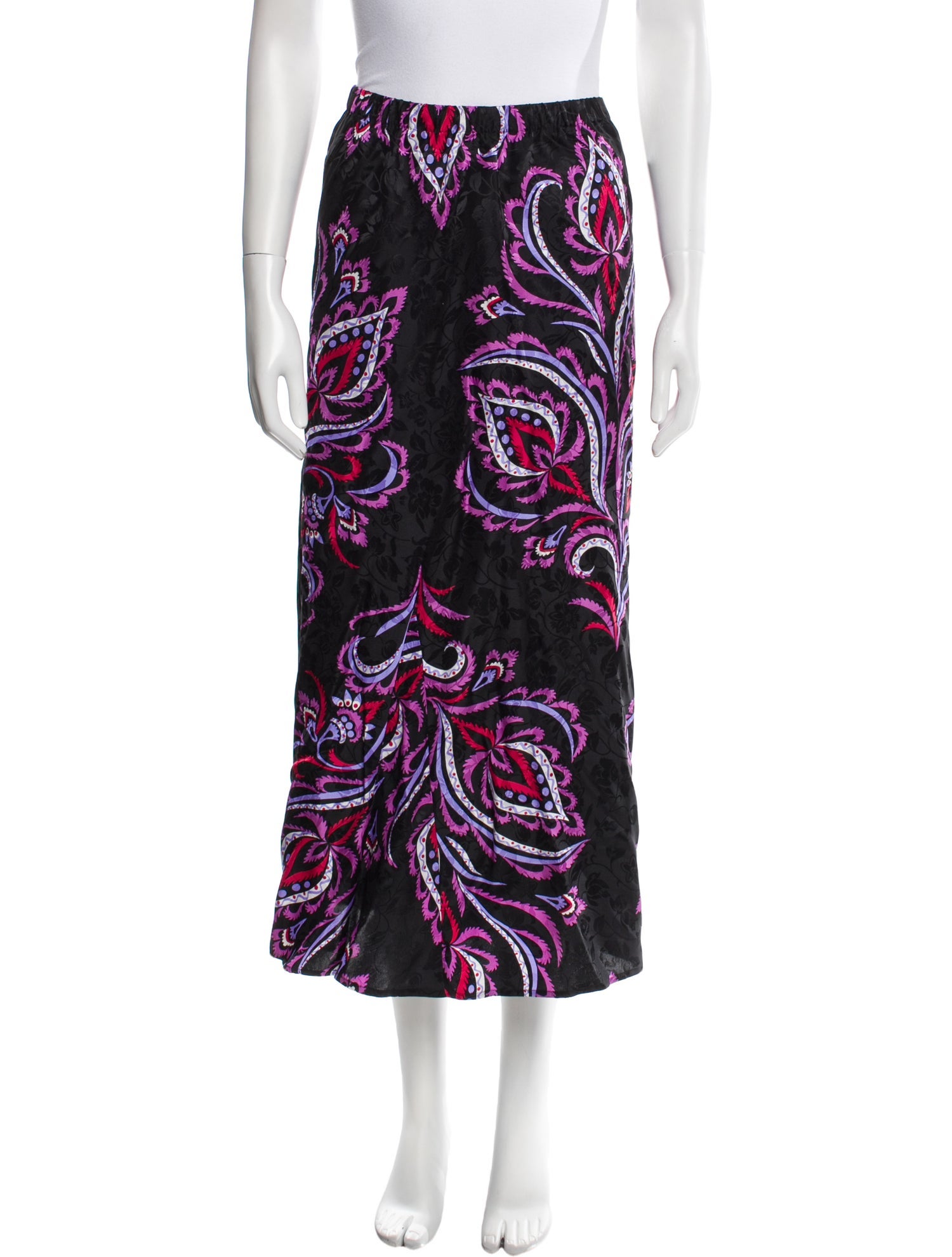 Bob Mackie Silk Midi Length Skirt