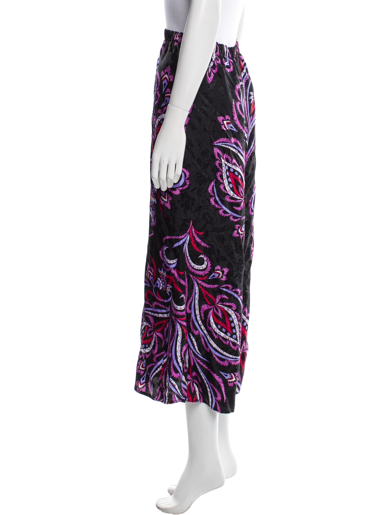 Bob Mackie Silk Midi Length Skirt
