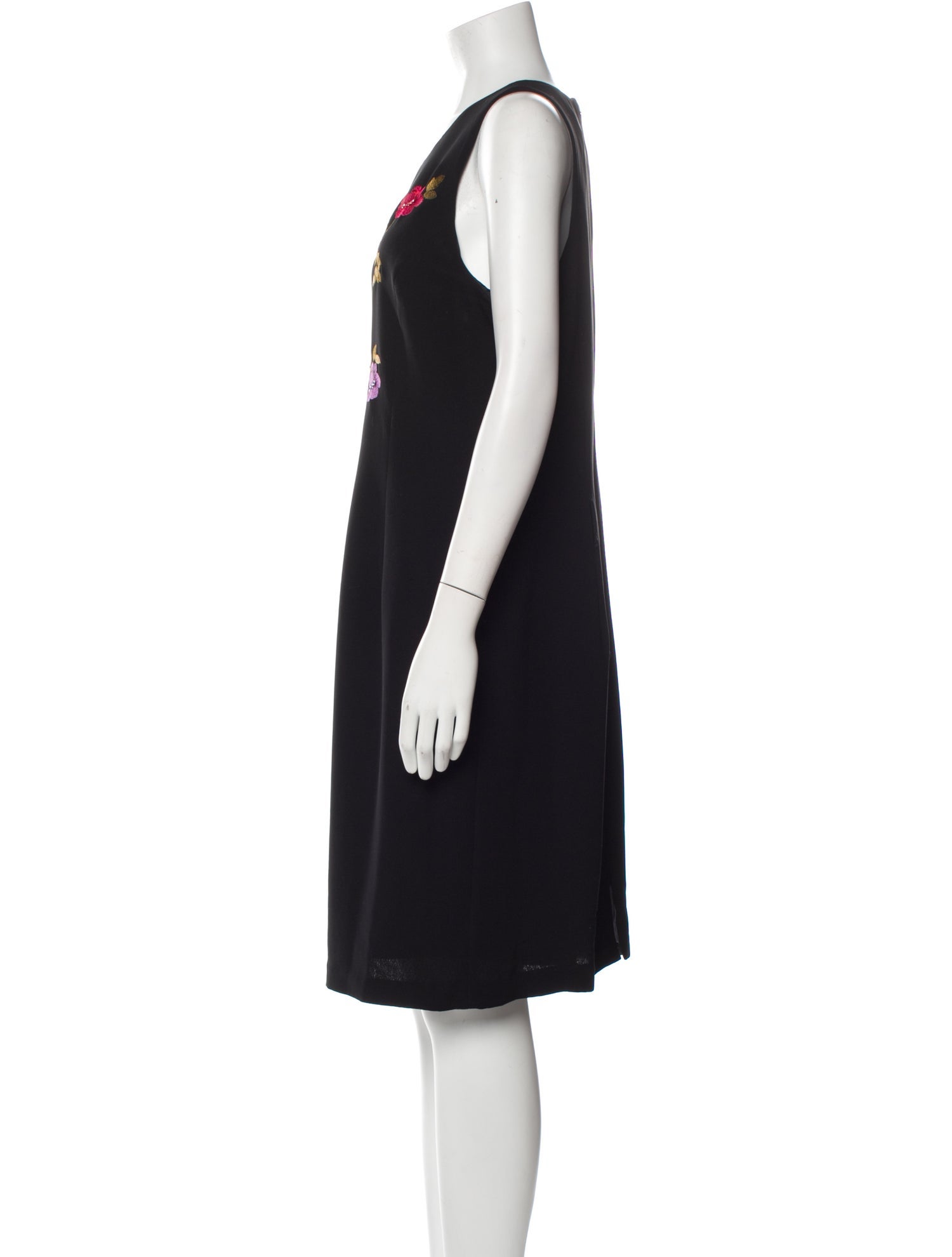 Bob Mackie Floral Print Knee-Length Dress