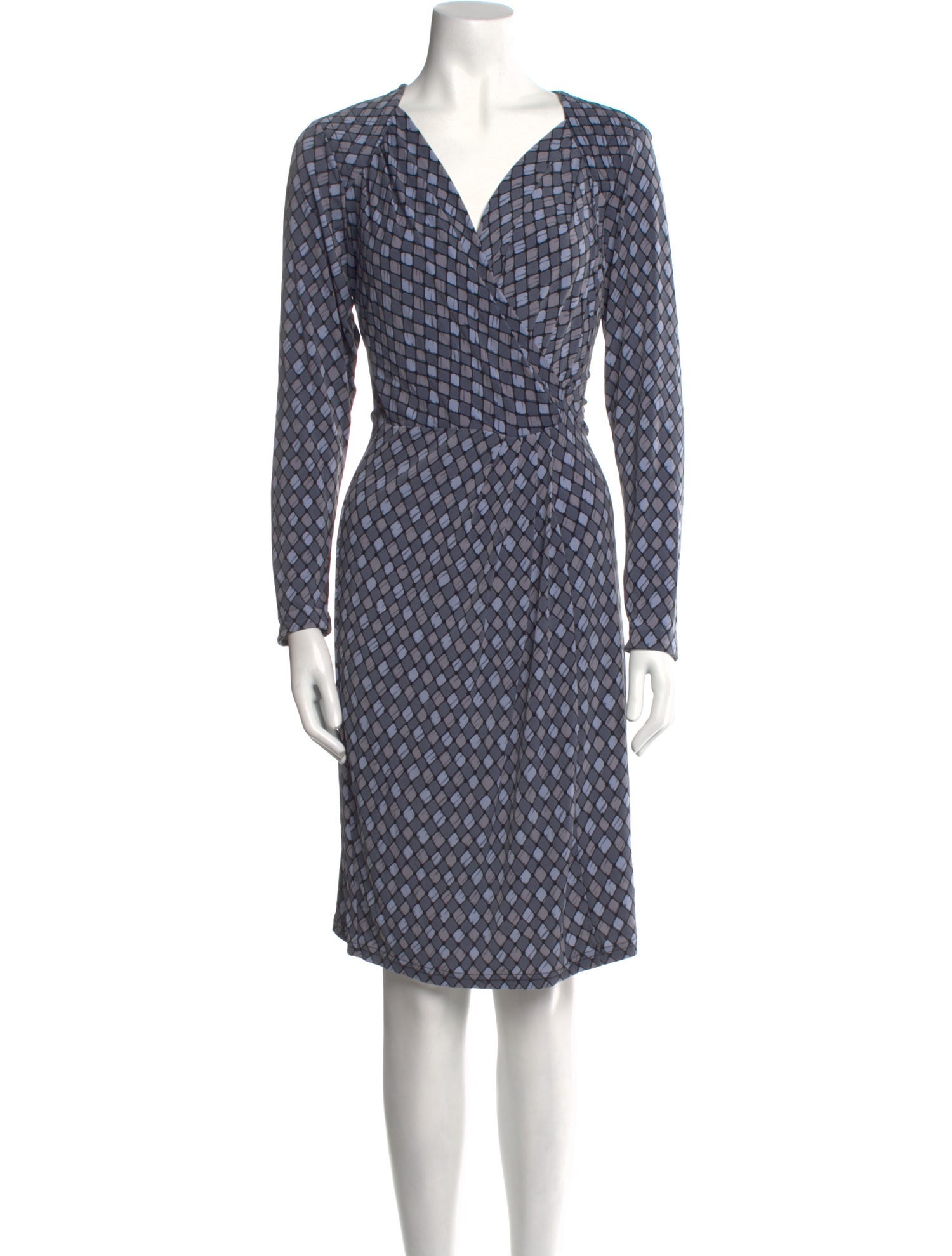 Bob Mackie Plaid Print Long Dress