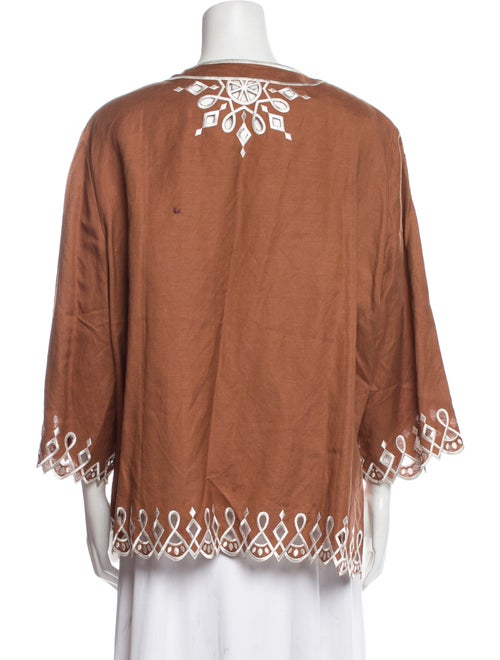 Bob Mackie Linen Patterned Jacket