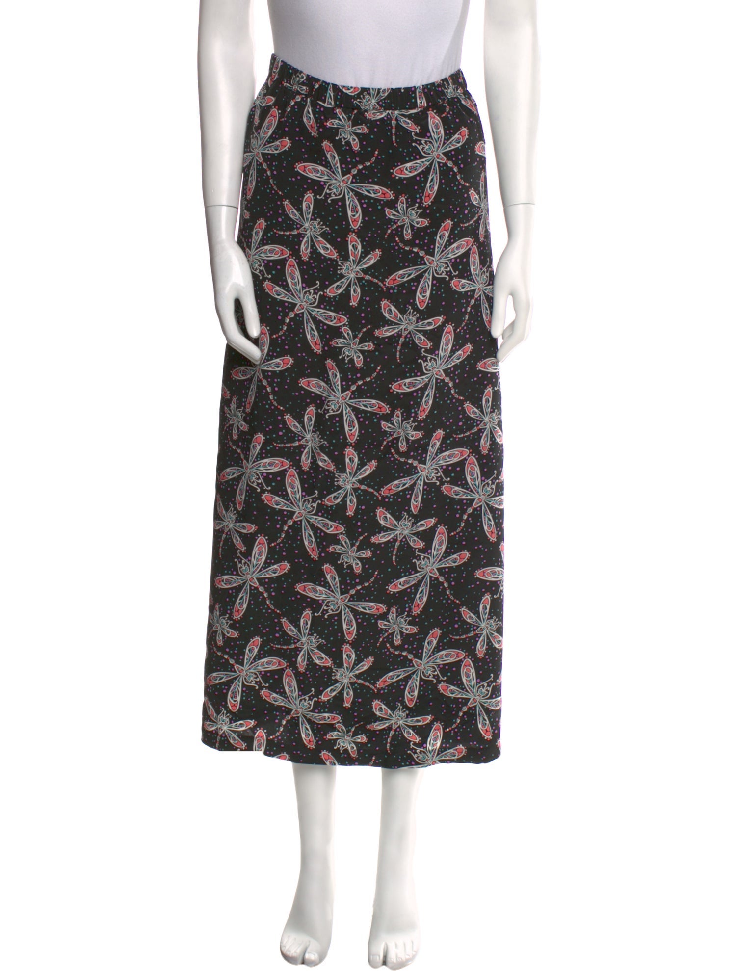 Bob Mackie Silk Midi Length Skirt