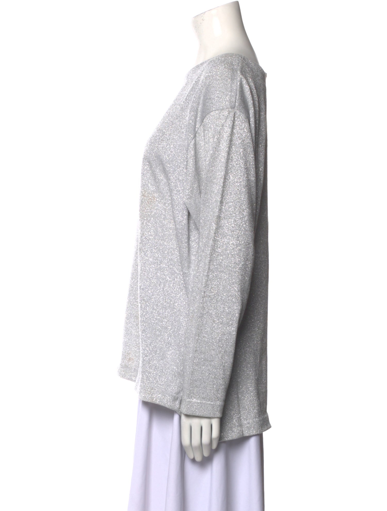 Bob Mackie Scoop Neck Long Sleeve Sweatshirt