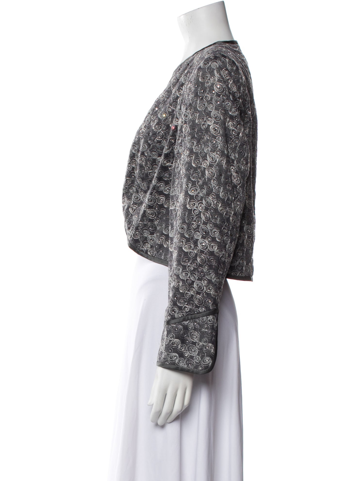 Bob Mackie Silk Tweed Pattern Evening Jacket