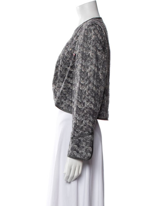 Bob Mackie Silk Tweed Pattern Evening Jacket