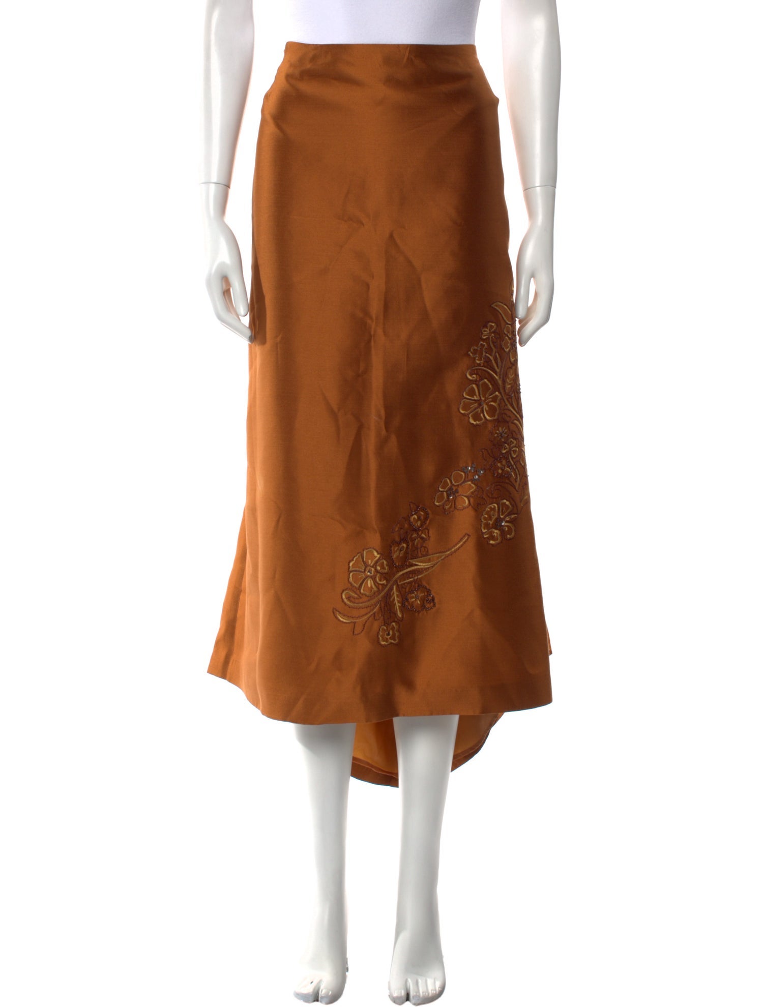 Bob Mackie Silk Midi Length Skirt