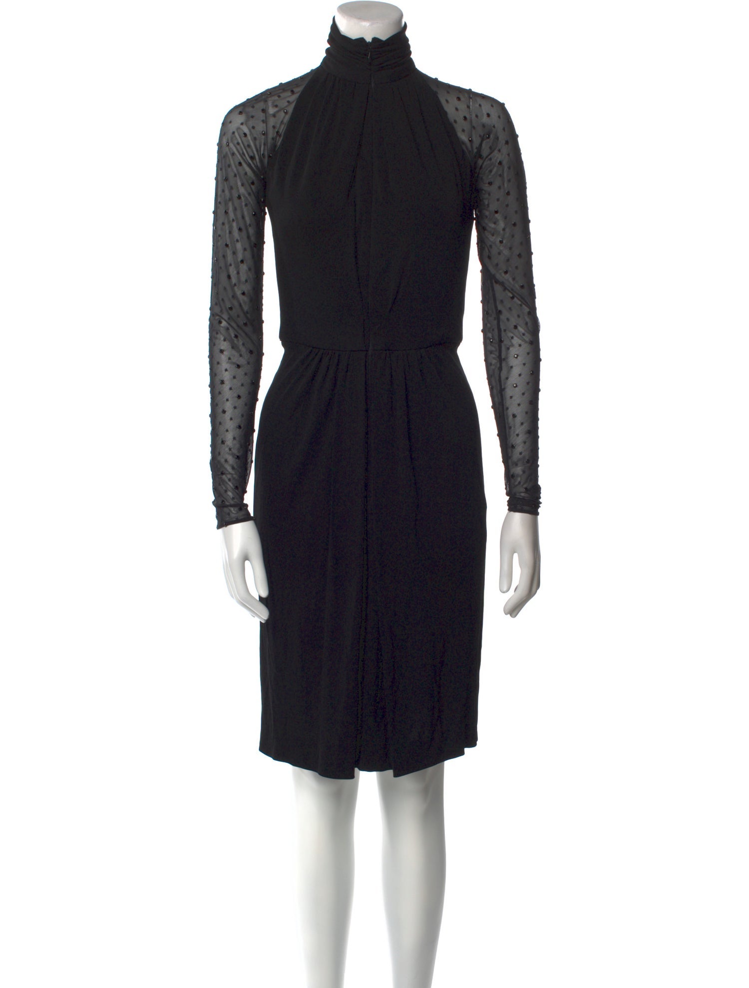Bob Mackie Mock Neck Knee-Length Dress
