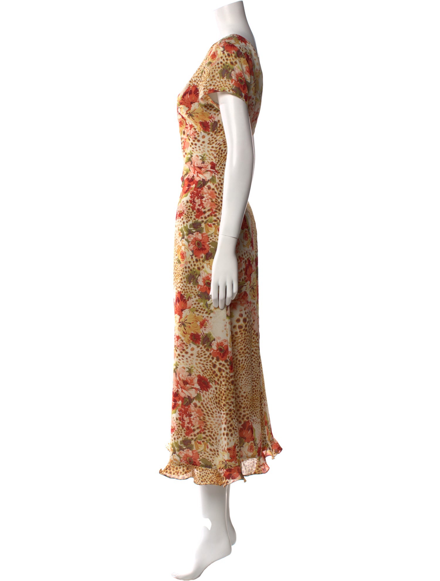 Bob Mackie Floral Print Long Dress