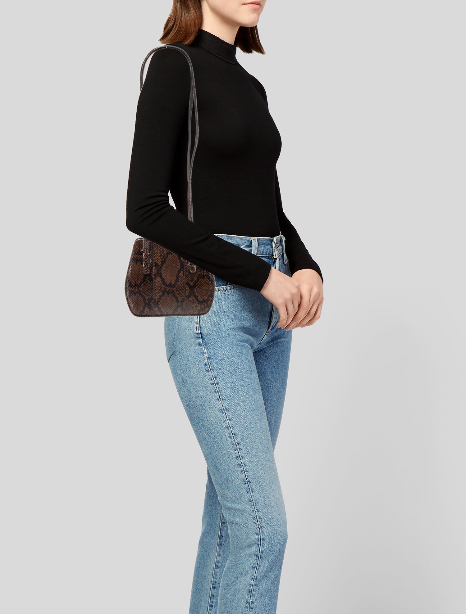 Bob Mackie Snakeskin Crossbody Bag Vintage