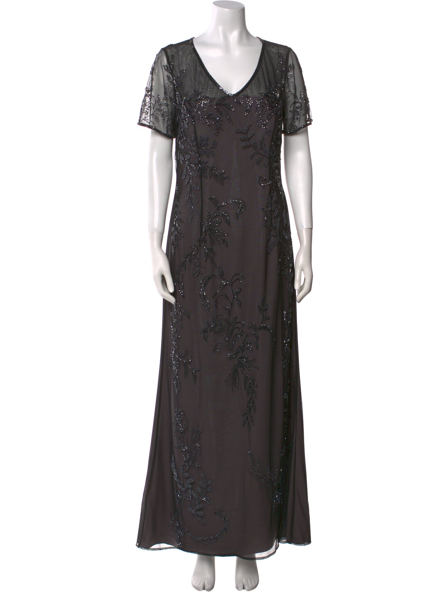 Bob Mackie V-Neck Long Dress