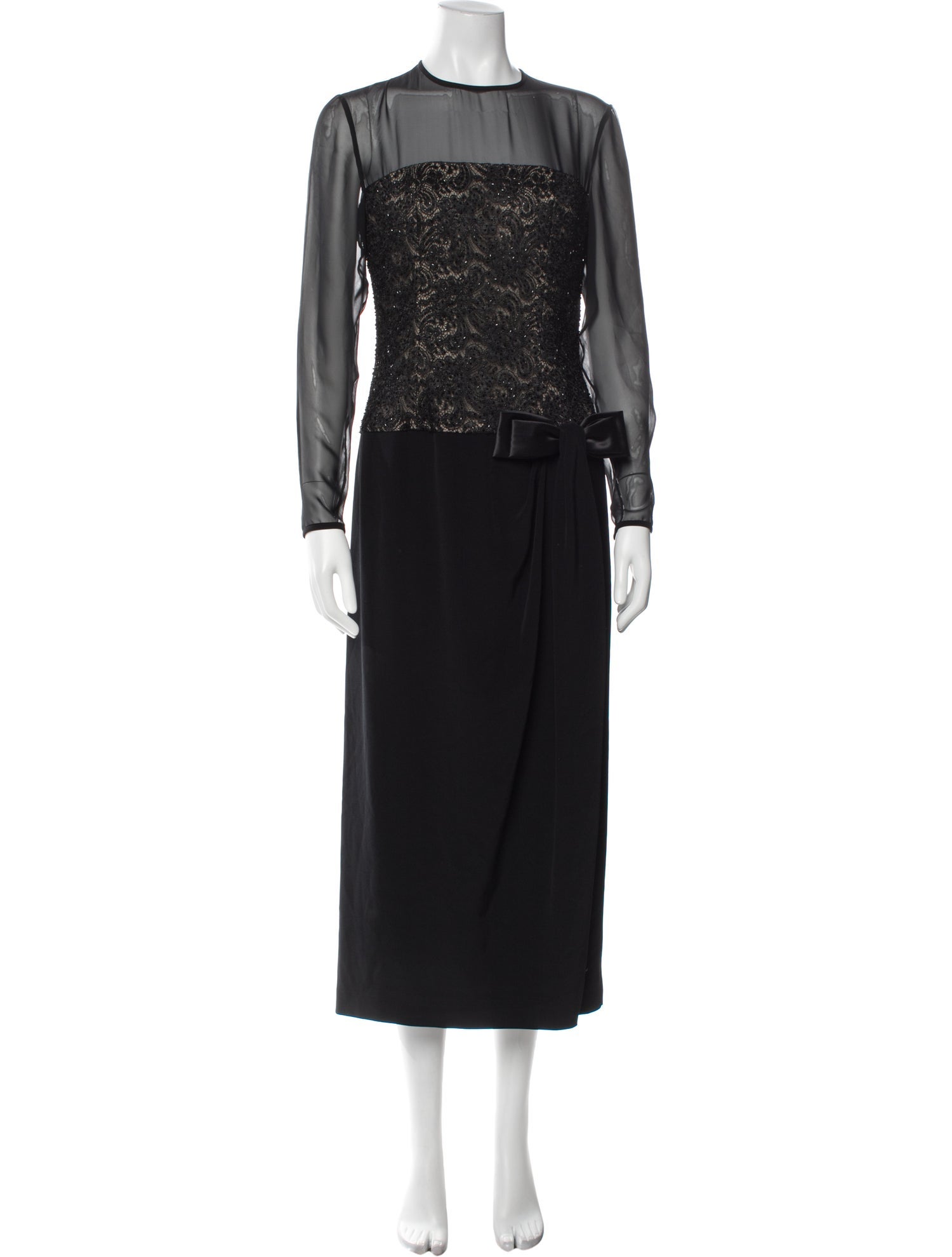 Bob Mackie Crew Neck Long Dress