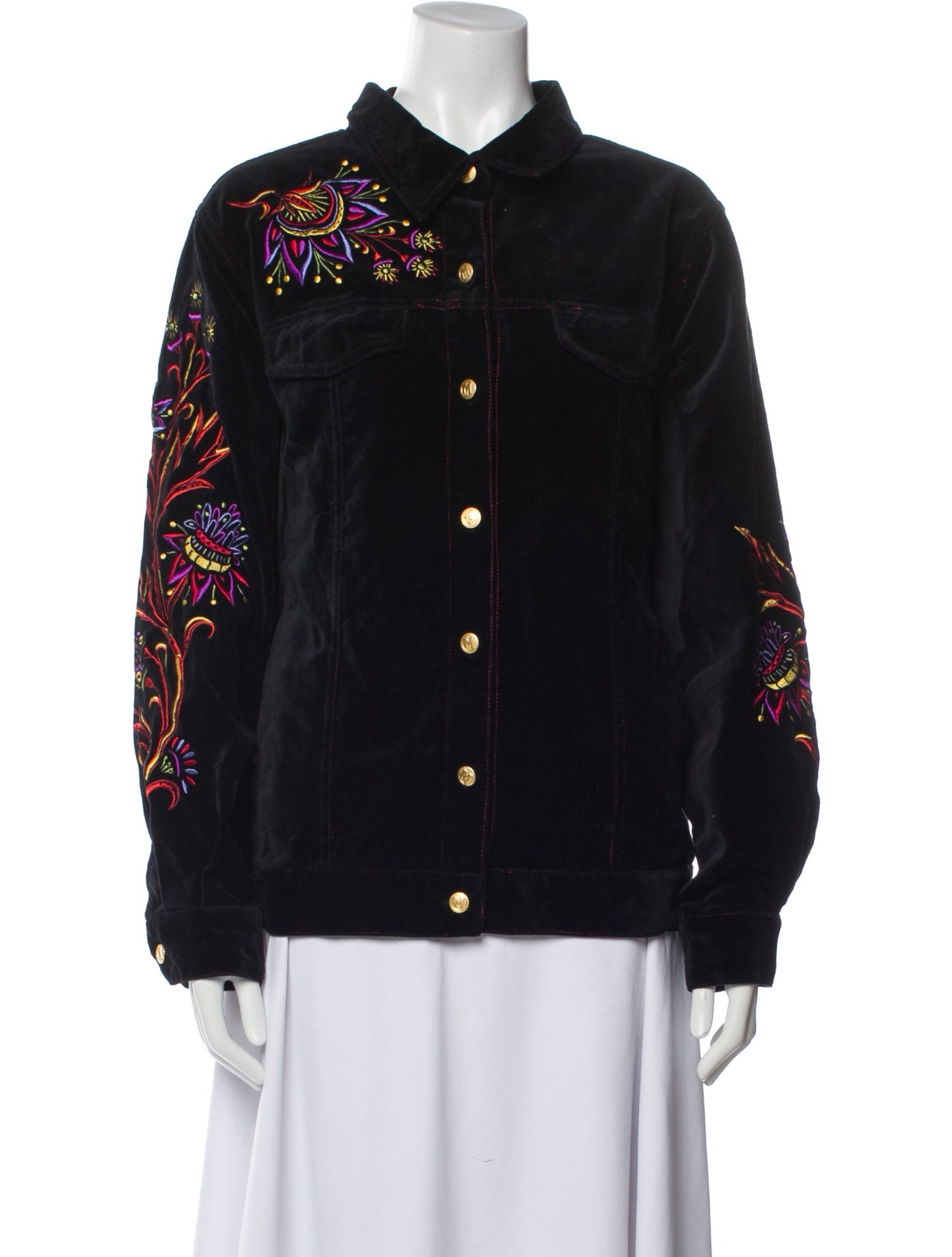 Bob Mackie Velvet Denim Jacket