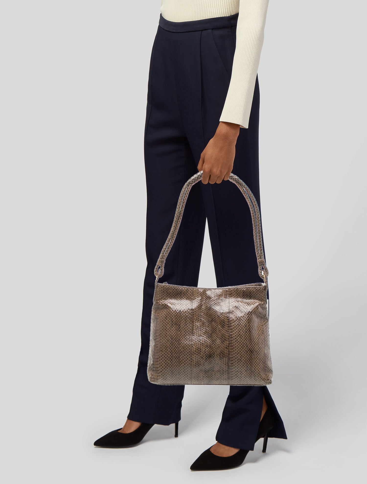 Bob Mackie Snakeskin Shoulder Bag