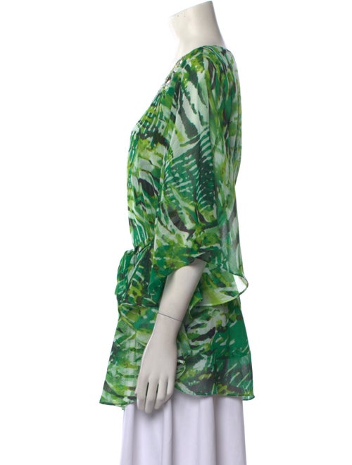 Bob Mackie Printed Three-Quarter Sleeve Tunic