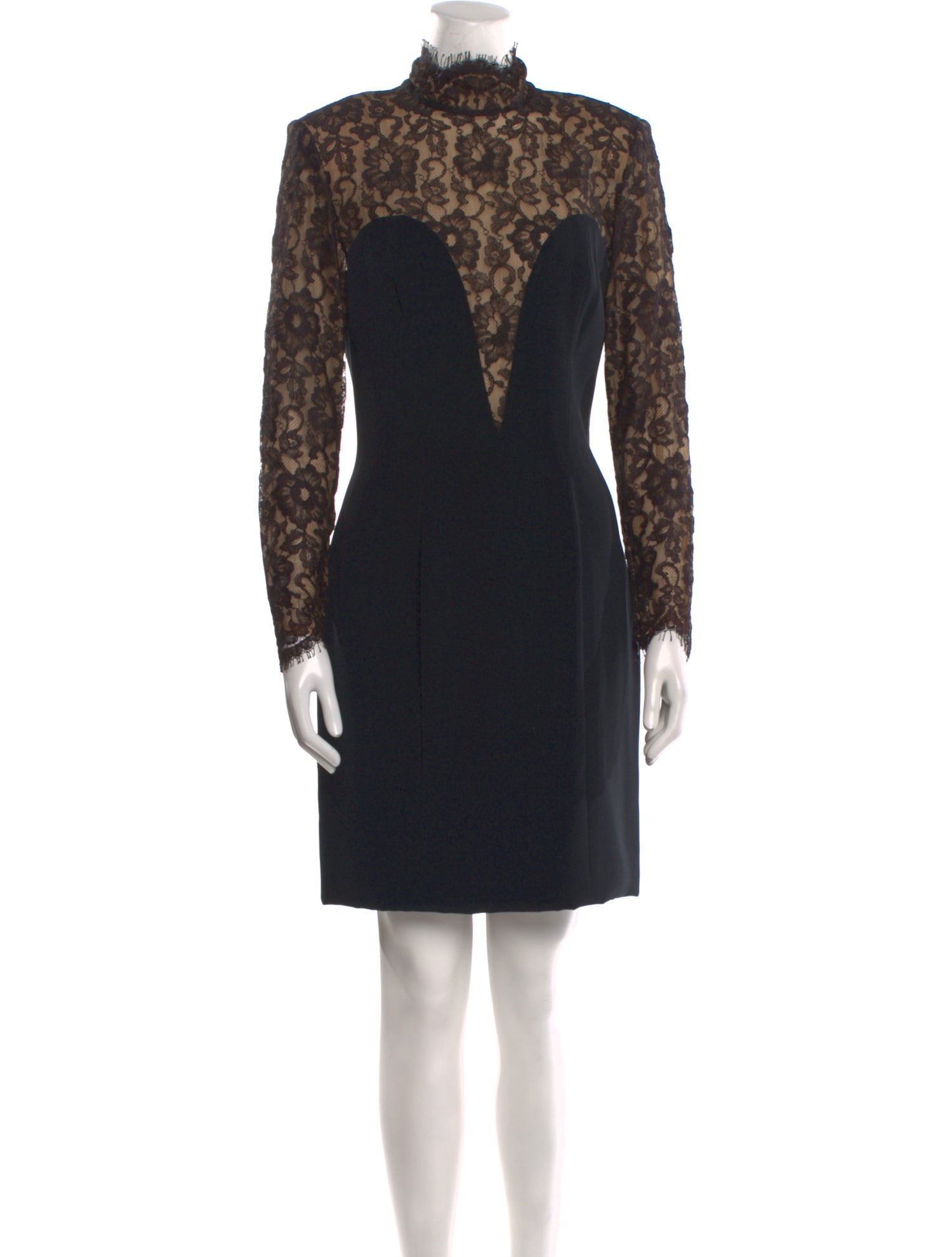 Bob Mackie Lace Pattern Mini Dress