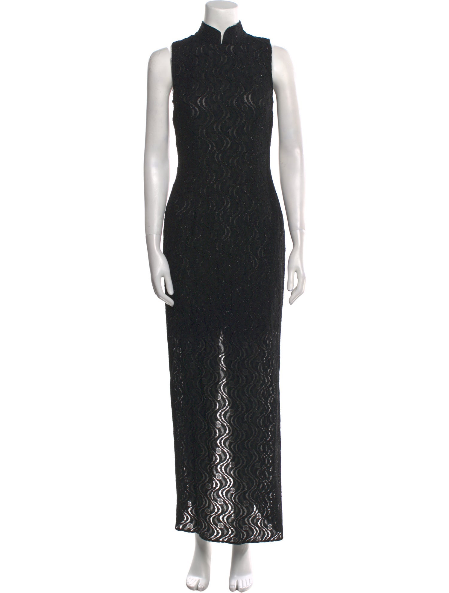 Bob Mackie Lace Pattern Long Dress