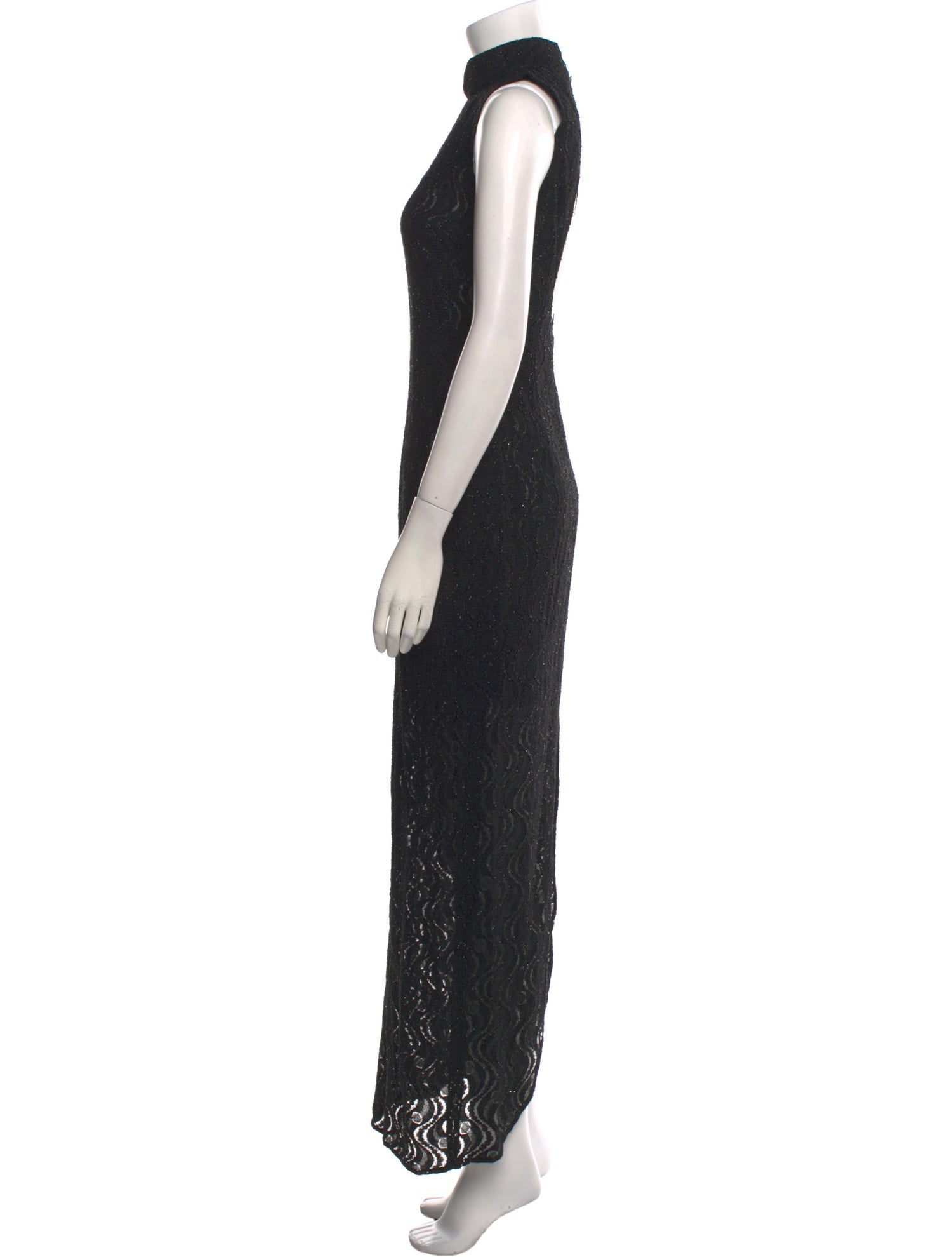 Bob Mackie Lace Pattern Long Dress