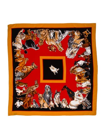 Bob Mackie Les Perroquets Silk Scarf