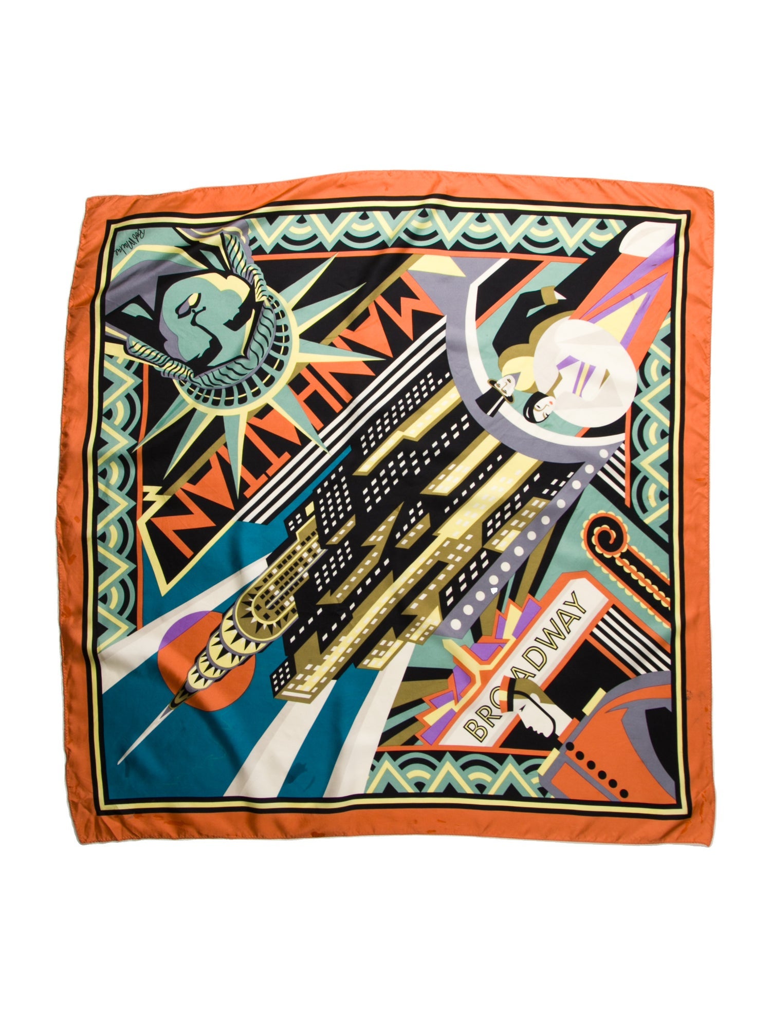 Bob Mackie Silk Printed Scarf