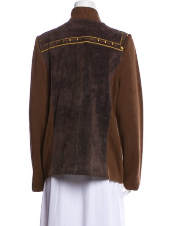 Bob Mackie Leather Printed Jacket